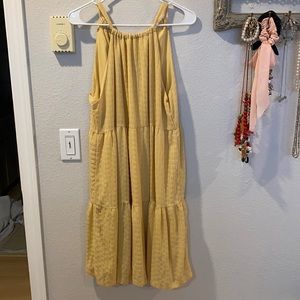Yellow midi dress